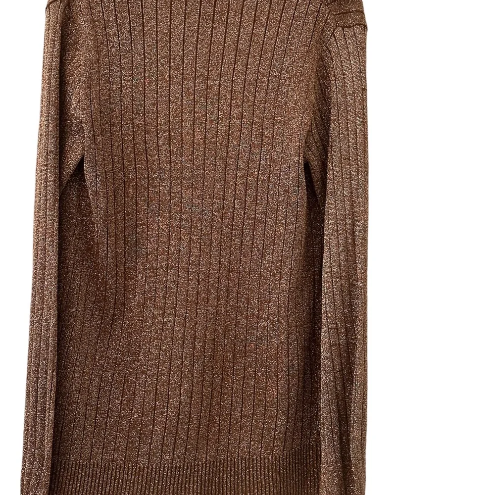 VINTAGE  WENJIILI METALLIC CARDIGAN SWEATER - Picture 2 of 5